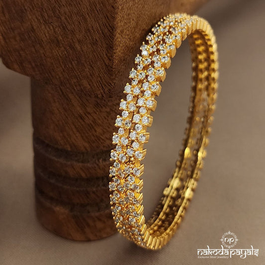 Unique CZ Bangle Pair (Gk3190)