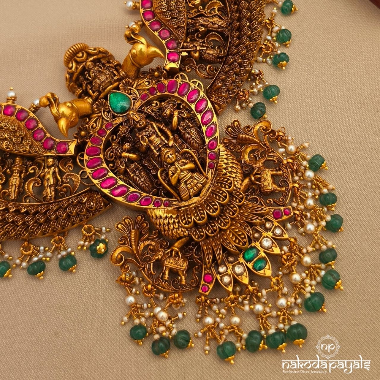 Exquisite Mayura Vaibhav Venkatraman Neckpiece (Gn10172)
