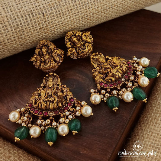 Vishnu Blessing Kundan Earrings (Ge9040)