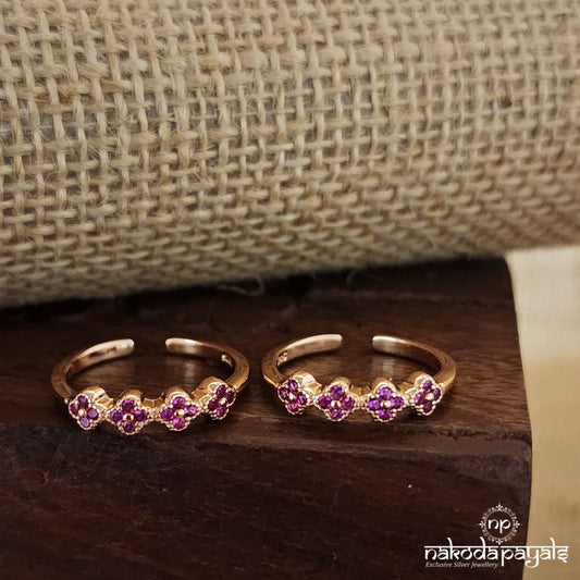Pinkish Rose Gold Toerings (T4478)