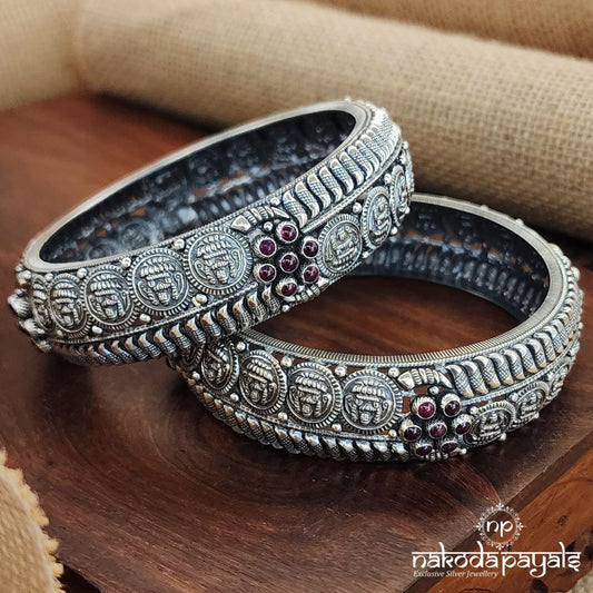 Lakshmi Coin Ruby Bangle Pairs (K4959)