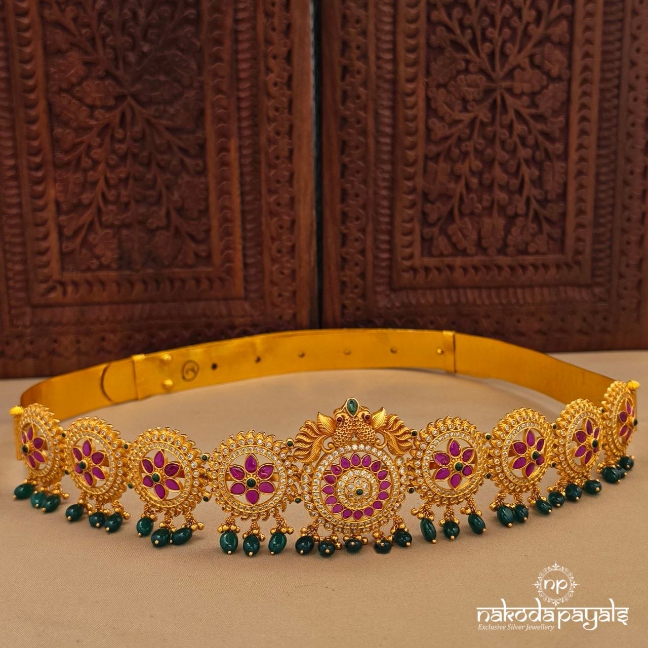Antique Pink Floral Waistbelt (D0278)