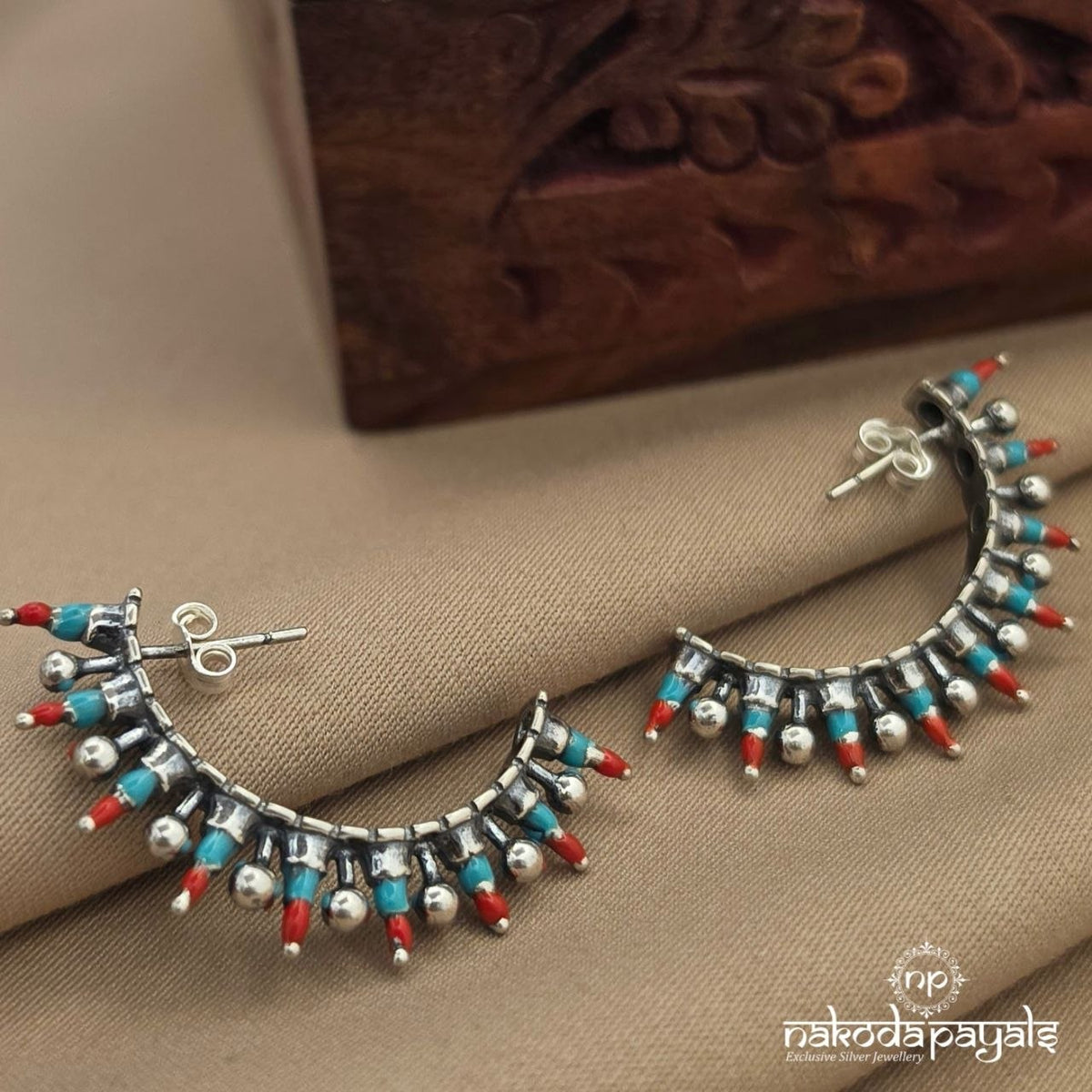 Coral Turquoise Studs (St4194)