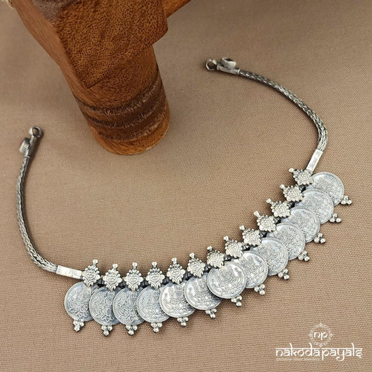 Oxidised Lakshmi Kasu Neckpiece (N11126)