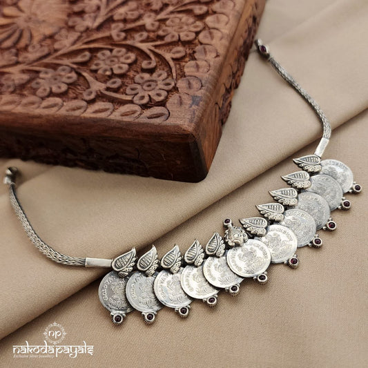 Leafy Lakshmi Coined Neckpiece (N10919)