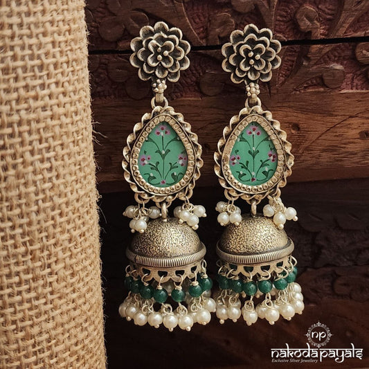 Painted Floral Jhumka (J1469)
