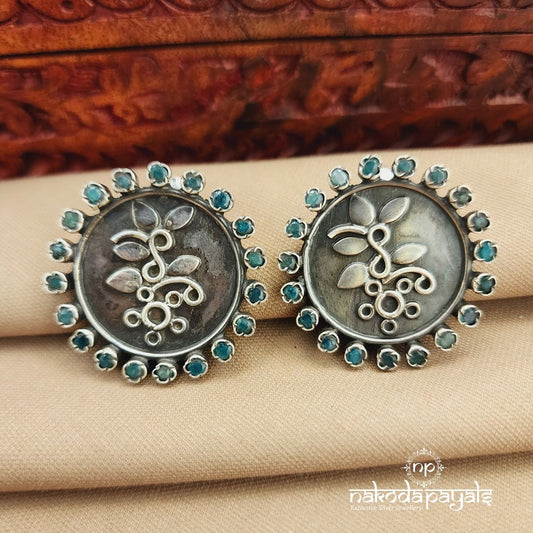 Oxidised Greenish Studs (S9645)