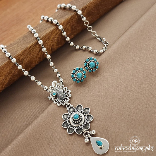 Torquoise Neckpiece With Earrings (N11012)