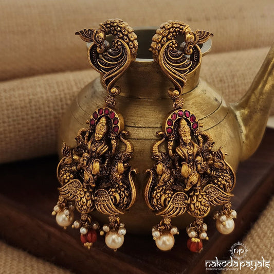 Peacock Charm Kundan Earrings (Ge9044)
