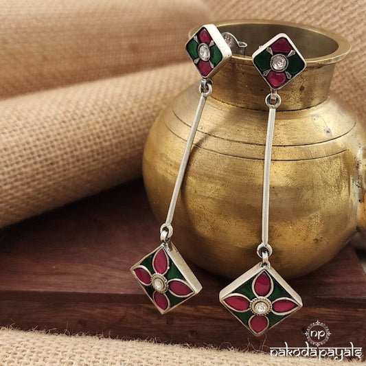Multicoloured Kundan Earrings (C3212)