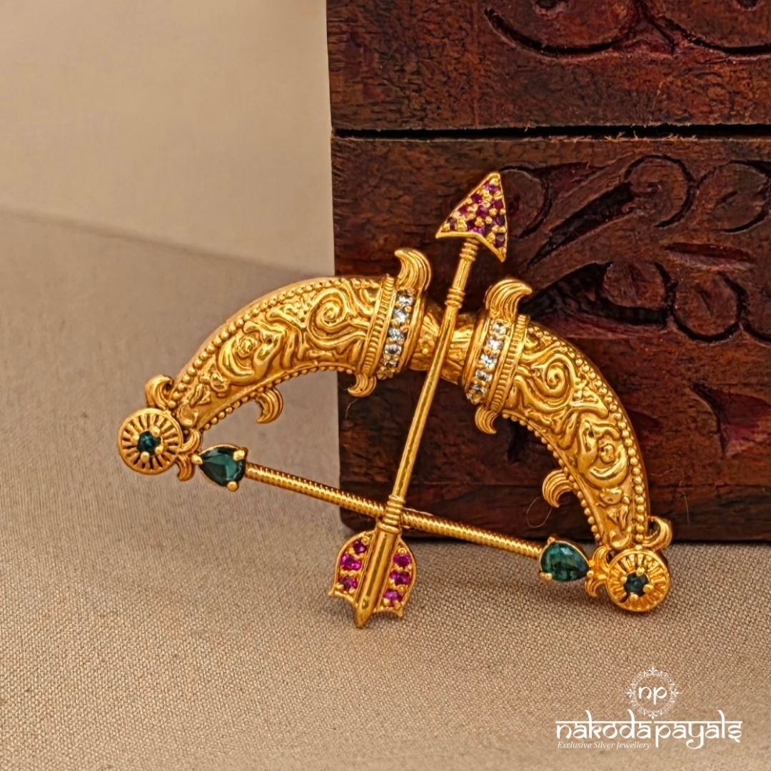 Elegant Bow And Arrow Brooch (St4113)
