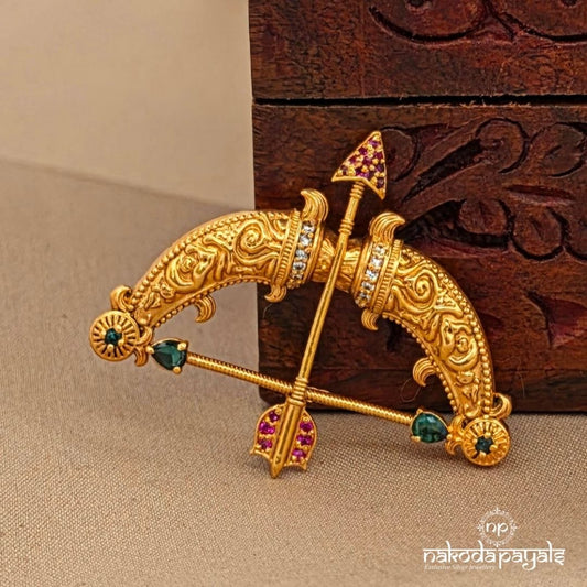 Elegant Bow And Arrow Brooch (St4113)