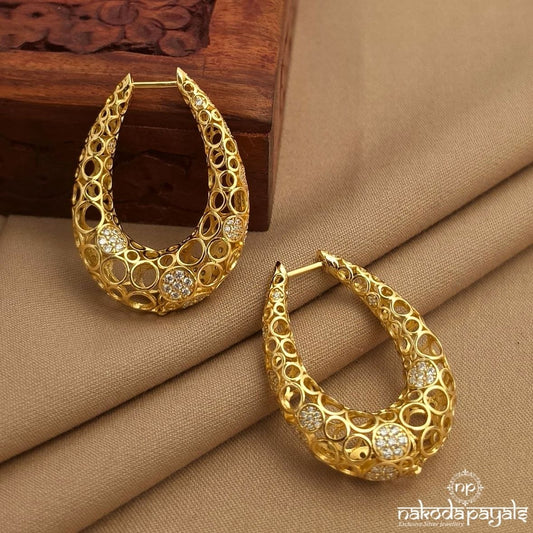 Elegant Gold  Earrings (St3962)