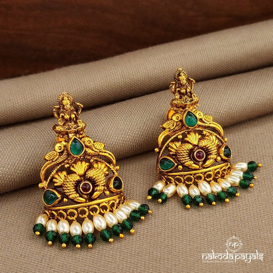 Green Drops Lakshmi Jhumka (Ge10224)