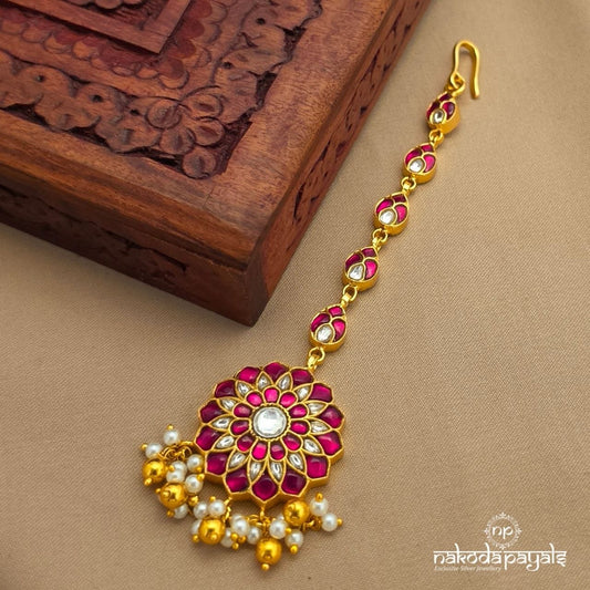 Reddish Kundan Maang Tika (Gm1220)
