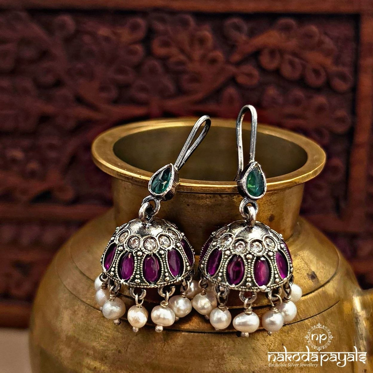 Pink Drop  Pearl Earrings (H1747)