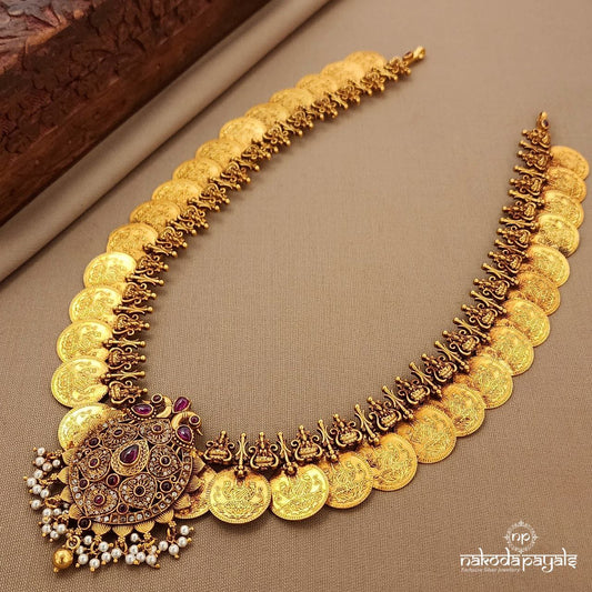 Pearled Coined Lakshmi Neckpiece (Gn9821)
