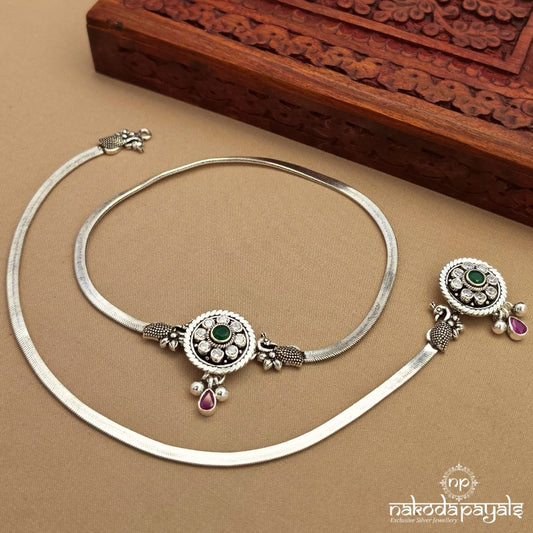 Sparkling Ruby Drop Anklets (A6979)