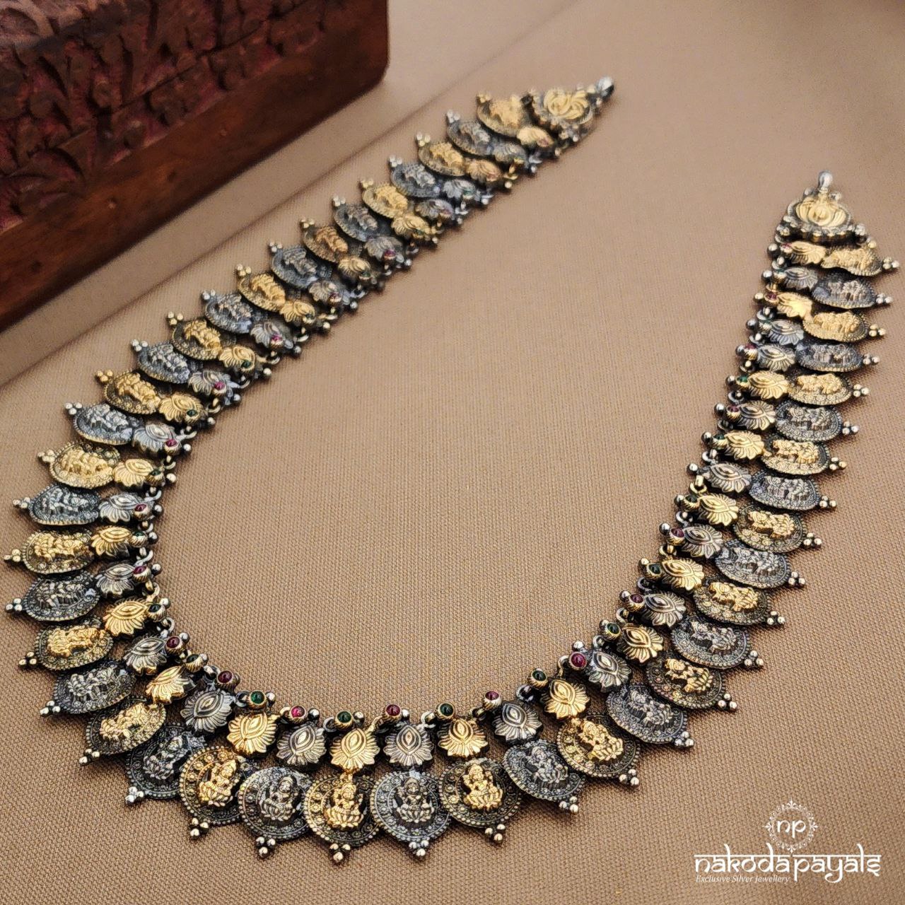 Dual Tone Lakshmi Coined Neckpiece  (N11294)