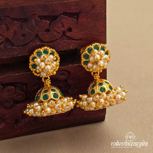 Green Bellimoda  Jhumka (Ge10671)