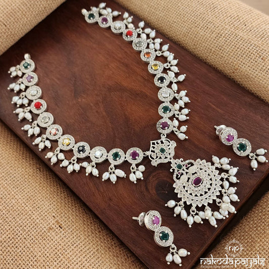 Navaratna Neckpiece With Earrings (N10847)