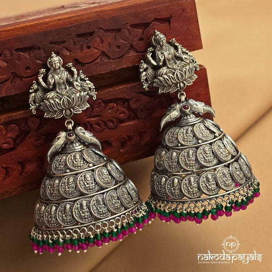 Lakshmi Peacock  Pearly Jhumka (J1685)