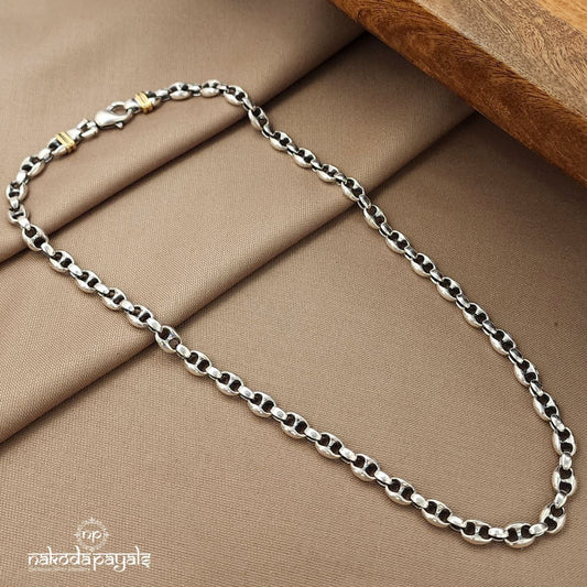 Linked Dual Tone Men's Neckchain (Mc1040)