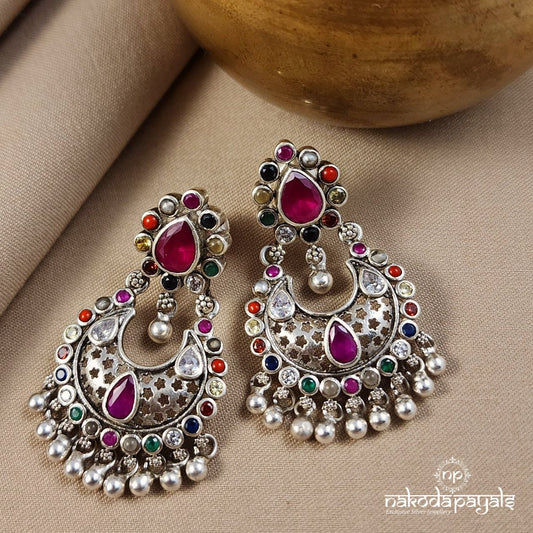 Elegant Navratna Earrings (C3177)