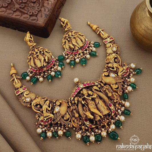 Radhakrishnan Kundan Hasli With Earrings (Gn9589)