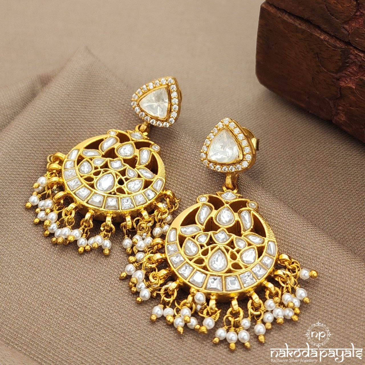 Reversible White & MultiColor Earrings (Ge10161)