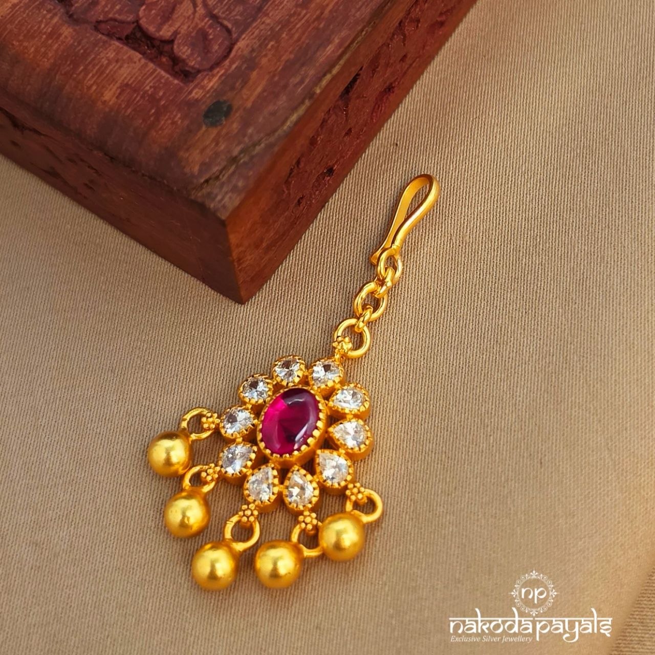 Ruby  Maang Tikka (Gm1155)