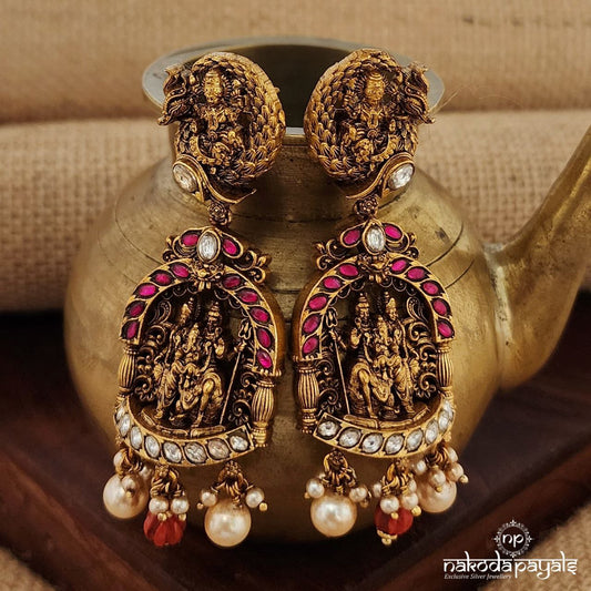 Lord Lakshmi Kundan Earrings (Ge9042)