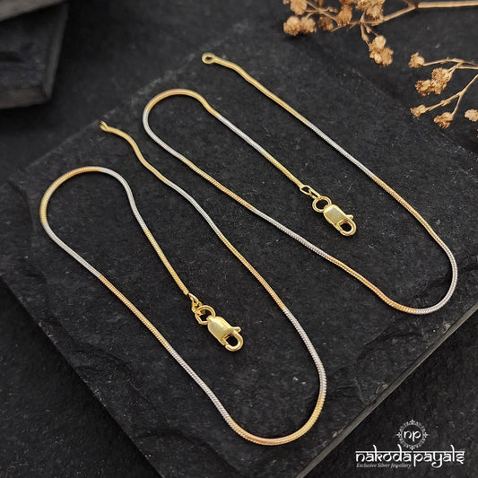 Triple Color Snake Chain Anklets (A6155)