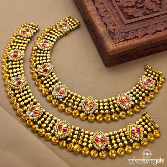 Exemplary Kundan Anklets (A7012)