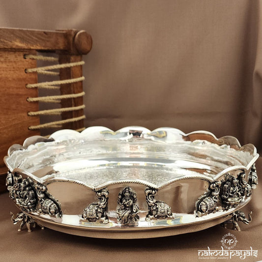 Gaja Lakshmi Chitai Plate (Aa2260)