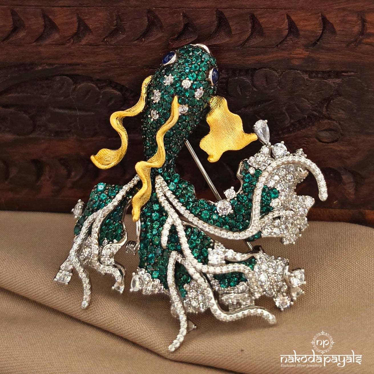 Majestic Gold Fish Brooch (St4088)
