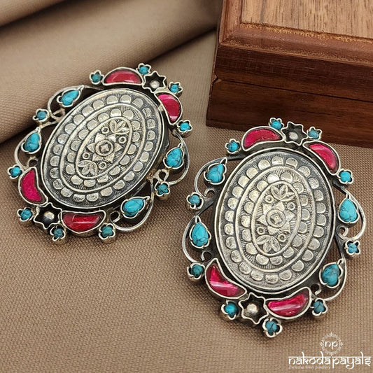 Kundan Oval Earrings (C3819)