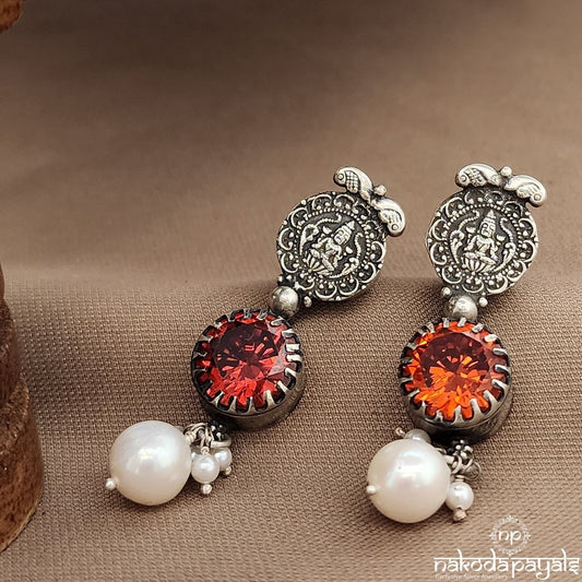 Orange Lakshmi Earrings (C3686)