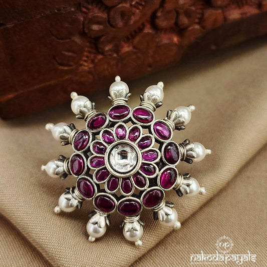 White Dot Coruscating  Finger Ring (F2739)