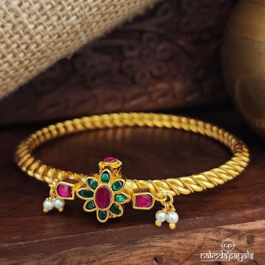 Pearled Kundan Screw Kada (Gk2928)