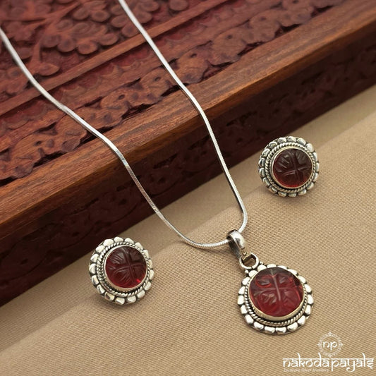 Ruby Gorgeous Pendant Set (N11865)