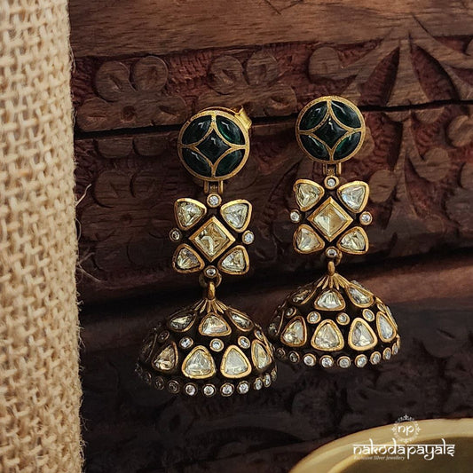 Greenish Moissanite Jhumka (Ge10110)