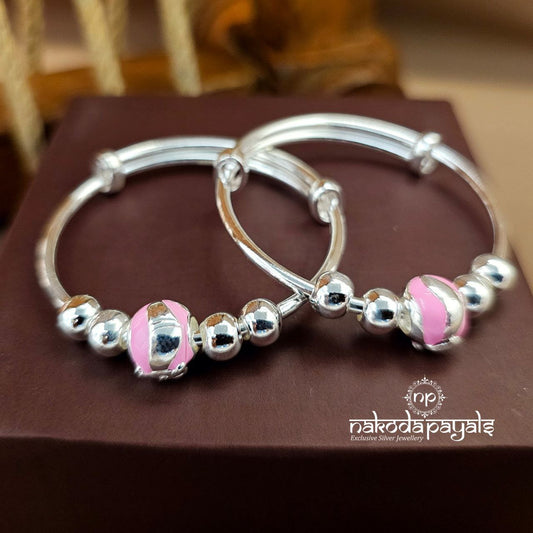 Pink Ball Kada Pair (Ka9452)