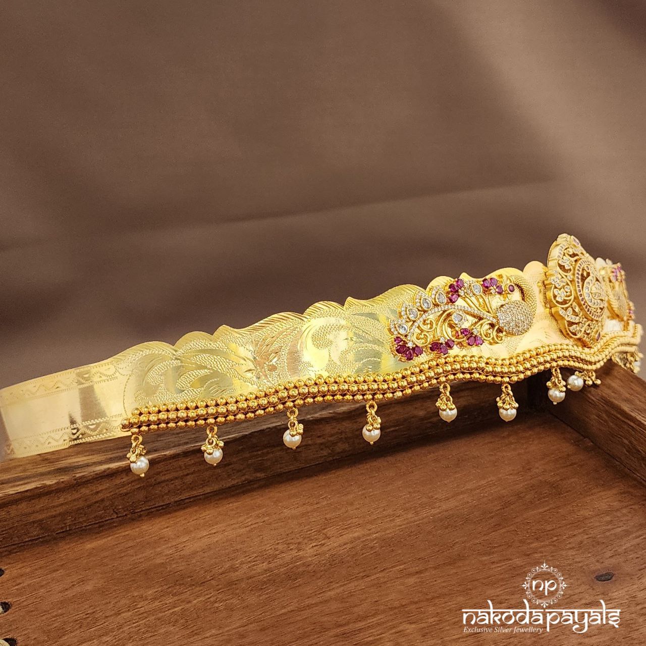 CZ Peacock Lakshmi Daab With Belt (D0256)