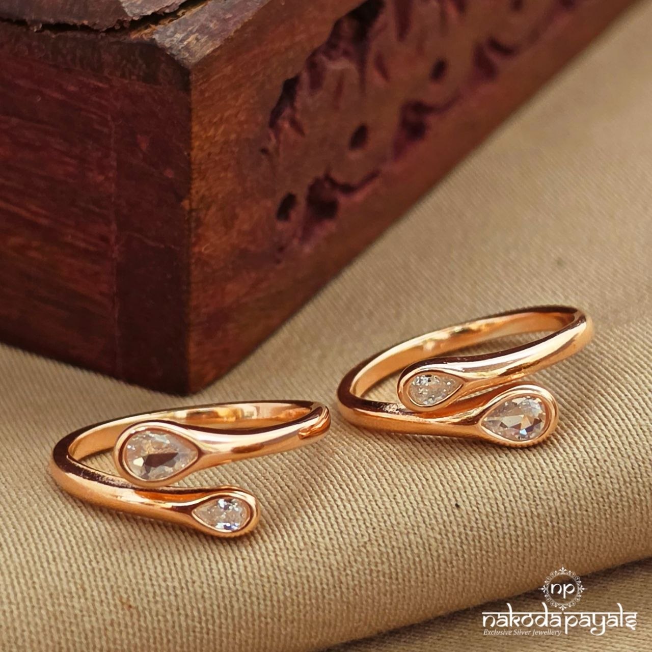 Rose Gold Drop  Toerings (T4806)