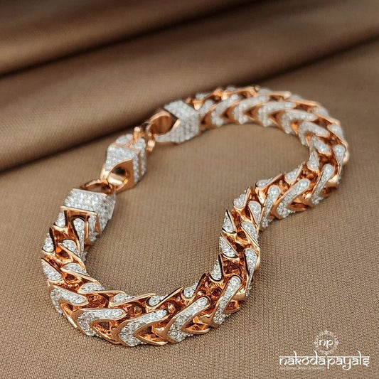CZ Rose Gold Men's Bracelet (Mc1083)
