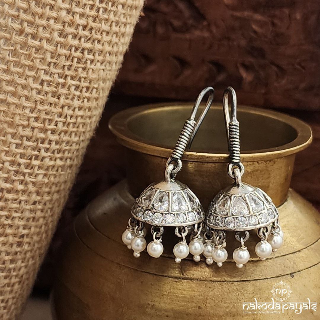 Pearled Drop White Hangings (H2207)