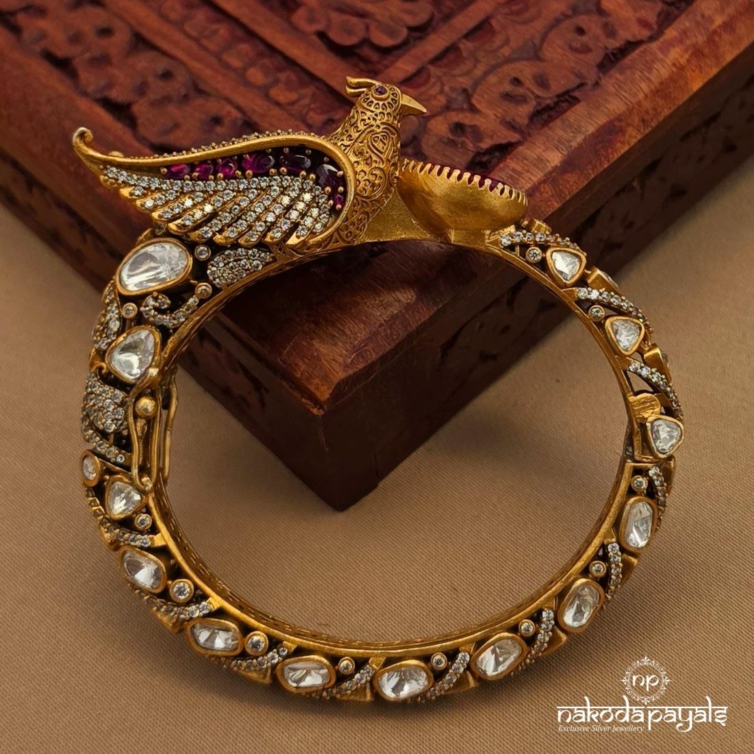 Unique Peacock Kada (2.4) (Gk3261)