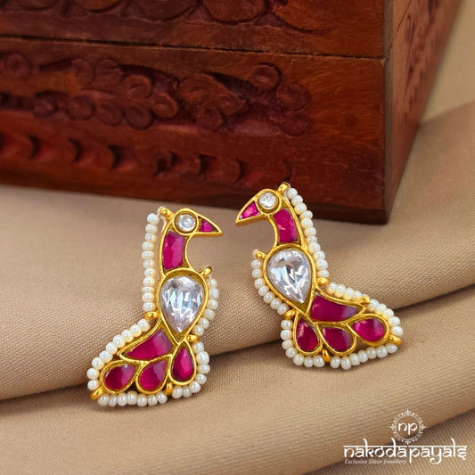 Pearly Bird Studs (Ge11137)