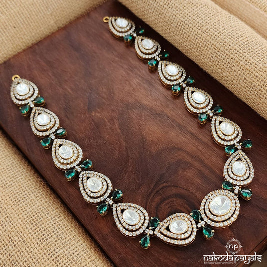 Moissanite Drop Green Neckpiece (Gn8812)